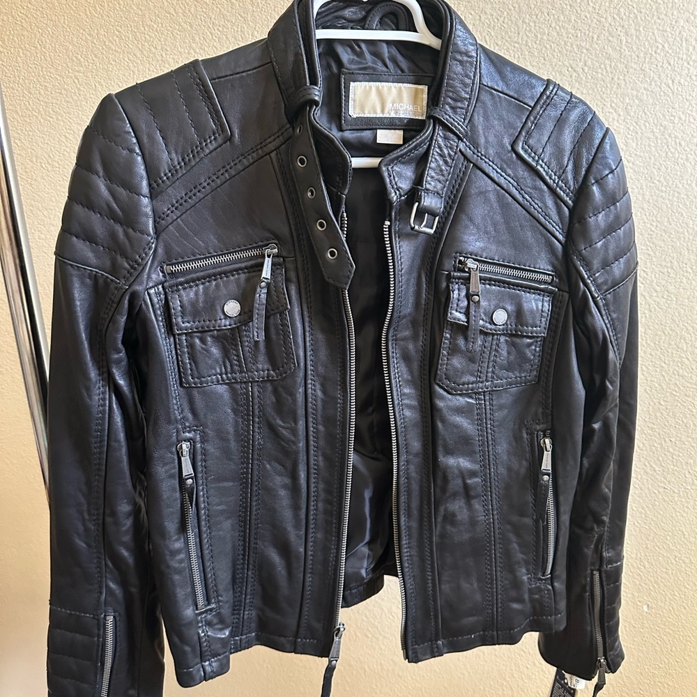 Michael Kors Leather Jacket - Size Medium - NWT